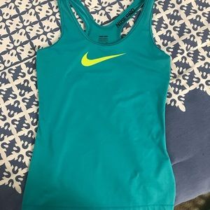Teal Nike workout tank. Super comfy!